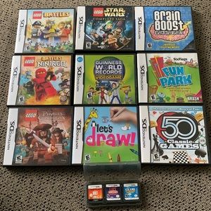 12 Nintendo DS games lot, Lego Star Wars and brain boost, good Used condition